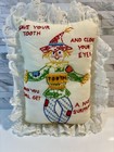 Vintage Tooth Fairy Pillow Scarecrow Hand Embroidered Boy Or Girl