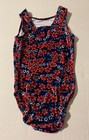 Gk Elite Gymnastics Leotard Adult Medium Flower Print Velvety Material
