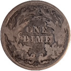 1876 Cc Seated Liberty Silver Dime Counterstamped Asbury Park  N j  Brunk A-372