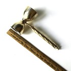 Vintage Brass Cocktail Jigger Double Ended Swirl Handle Mid Century Barware