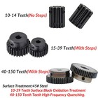 Mod 1 45  Steel Pinion Gear Spur Gears 10-60 T 14-50mm Bore With Step Motor Gear