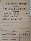 1930 Bellaire Daily Leader Billhead Receipt Newspaper Ohio Sherlock Publishing
