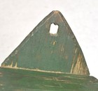 Antique Hanging Candle Lamp Shelf  Green Paint Small 7 X 4  Early 1800 Original