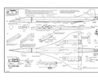 Concorde 2ch Pusher 21  Wingspan Rc Model Airplane Printed Plans   Templates