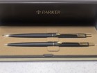 Parker  Matte Black   Gold Trim Ball Pen   Mechanical Pencil Set Original Case