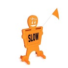  Slow Down Man  Street Safety Sign - 3 Ft High Visibility Kids At Play Signage 