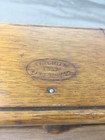 Antique Singer Sewing Machine Folding Oak Puzzle Box   Machine Attachments 1880s