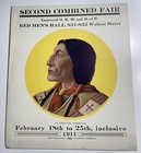 1911 Advertising Sign Fair At Red Men   s Hall Reading Pennsylvania Native Indian