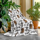 Super Soft Christian Bible Jesus Throw Blanket Premium Lightweight Warm Blankets