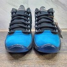 Reebok Question Mid Basketball Shoes Sneakers Black Blue Toe 100033164 Mens Sz 9