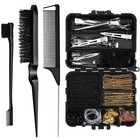 164 Pcs Hair Accessories Kit - Bobby Pins  Hair Ties  Slick Back Brush Set   Sto
