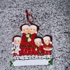 Christmas Personalized Tree Ornament Family Of 5 With Pajamas 3 5 Inches Tall