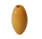 Lot Of 50 Vintage Oval 25mm X 14mm Natural Wood Macrame Craft Wooden Beads 