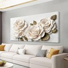 Suconvng Canvas Art Wall Decor Modern Minimalist Home Wall 40l  X 20w  White
