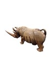 Vintage Hand Carved Ironwood Rhinoceros By Artisans From Kenya