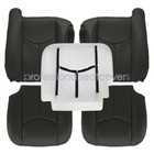 Front Leather Seat Cover   Foam Cushion For 2003-2006 Chevy Silverado Dark Gray