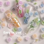 2 Box Flower Nail Art Charms   6 Grids 3d Rose Flowers For Nails   flat-back Resin 