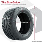 Set Of 4 Golf Cart Street Tires 255 45-r14 Gtw Fusion Gtr Steel Belted Radial