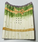 Vtg Asparagus Ceramic Server Cradle Tray Stands Up For Display 8 1 2 X 6 1 2 