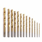13-piece Left Hand Drill Bit Set  With Titanium Nitride Coating Sae  1 16 -1 4 