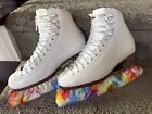Riedell 121 Wide Women   s Figure Ice Skates W  Sapphire Steel Blades Size 5w Wide