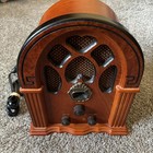 Vintage Crosley Cr31 Cathedral Style Am fm Radio Wood Cabinet Works Great  