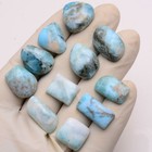 11 Pcs Natural Larimar Untreated 14mm-20mm Cabochon Loose Gemstone Wholesale Lot