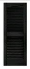 Severe Weather Exterior Shutters Pair Black 15  X 63  Louvered Panel Vinyl