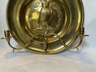 1900 Antique English Arts And Crafts Repouss   Brass Owl 2 Arm Wall Sconce Light