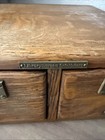 Antique Library Bureau Solemakers Oak Wood 2-drawer Card Catalog File Cabinet