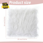 12inch Square Small Faux Fur Sheepskin Cushion  Soft Luxury Photo Props Backgrou