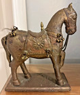 Vintage Metal Horse Brass Or Bronze Figurine Hand  Made India - Ds31