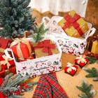 6 Pcs Large Christmas Santa Storage Basket Foldable Christmas Gift Basket Rectan