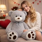 Cute Giant Teddy Bear Big Huge Stuffed Animal Large Soft Plush Toy - Gray