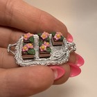Ooak Dollhouse Miniature 1 12 Scale Metal Tray Of Petit Fours Miniature Food