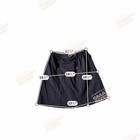 Sostanza Vintage Black Mini Skirt Button Detail Elastic Waist Made In Usa M