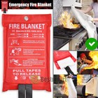 1 6pcs Large Fire Blanket Fiberglass Emergency Home Retardant Prepared 59  x59  