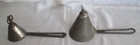 Lot Of 2 Antique Vintage Conical Tin Ice Cream Scoops W Key Wind Release