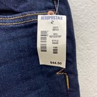 Aeropostale Bermuda Dark Blue Distressed Denim Stretch Shorts Womens Sz 000 New