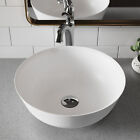 Kraus Natura Round Vessel Composite Bathroom Sink In White-certified Refurbished