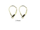 14k Yellow Or White Gold Fleur De Lis Leverback Earring Finding By Piece   