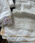 Lot Of Vintage Linens Doilies Table Runners Table Cloths For Repurpose Great Mix