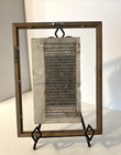Antique Middle Eastern  Manuscript Page - Hand Painted W script On Reverse