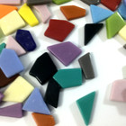 Glass Fused  Solid Color Opaque Handmade Pieces For Craft Mosaic 7 Oz