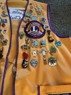 Wisconsin Mccaslin Lions Club Vest With Pins  Md  27 Size Large
