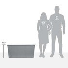 50 Gallon Tote  Plastic Storage Bin With Snap-on Lid  Gray