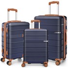 Abs pc Luggage Set 3 Piece 20   24   28   Hardshell Suitcase With Spinner Wheels