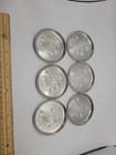 Vintage Aluminum Coasters Set Of 6 Design Of Roses Are Pressed Into The 3 25 
