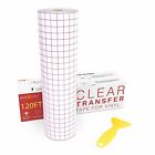 Htvront Vinyl Transfer Tape Roll - Craft Application Paper For Cut With Grid