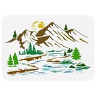 Mountain Stencil 8 3x11 7inch Reusable River Nature Scenery Painting Template 